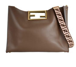 Large Way Tote, Leather, Brown, 8BH392, S/DB, 3*